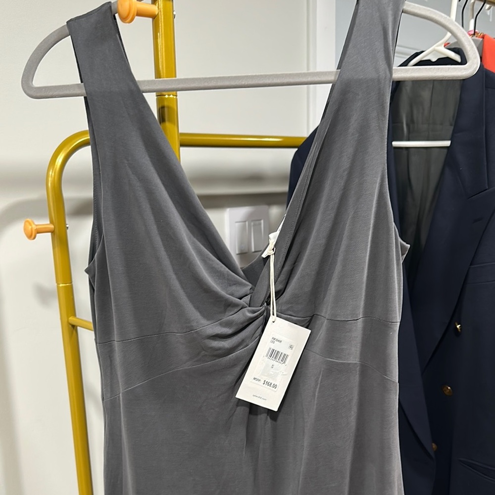 Elegant Gray Sleeveless Dress NWT $168 msrp